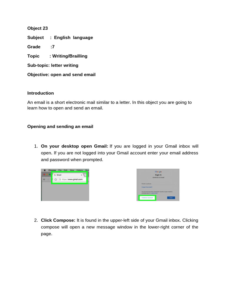 Writing, Brailing - Letter Writing 2 | PDF