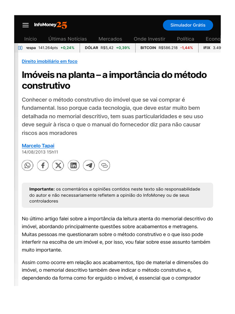 Importância do Método Construtivo em Imóveis | PDF | Drywall