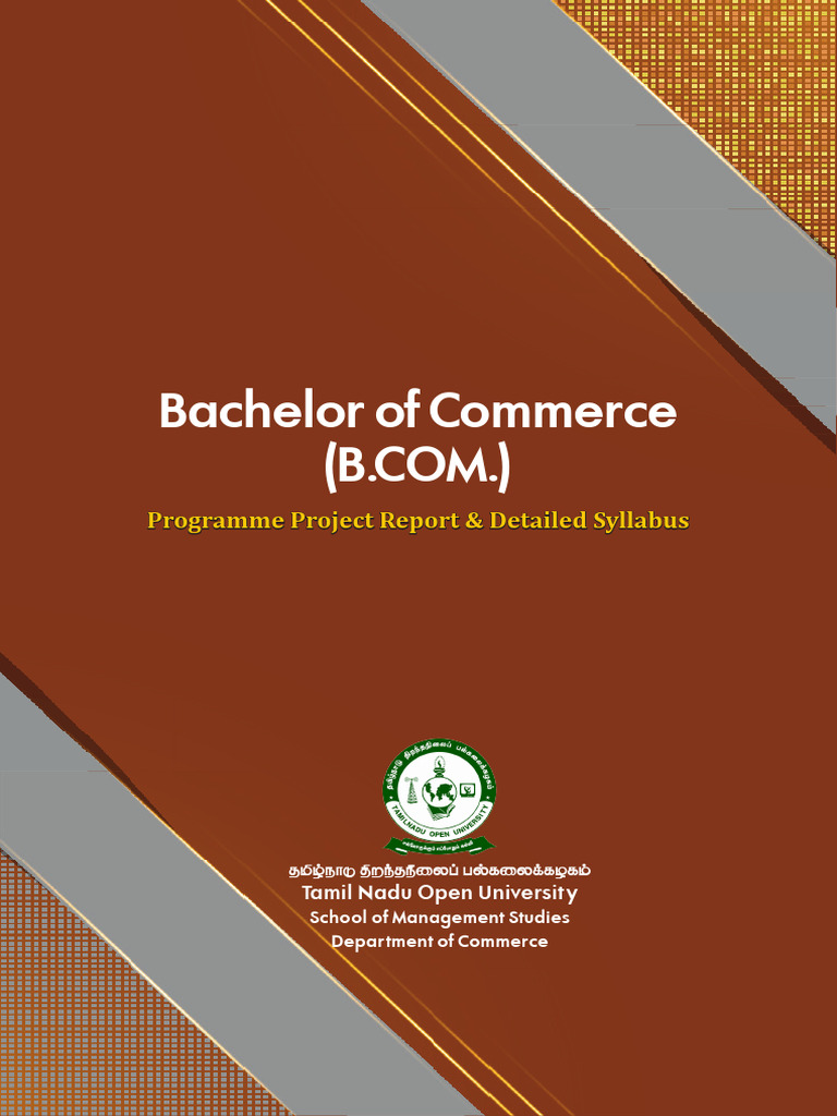 B.Com Programme Report & Syllabus Guide | PDF | Curriculum