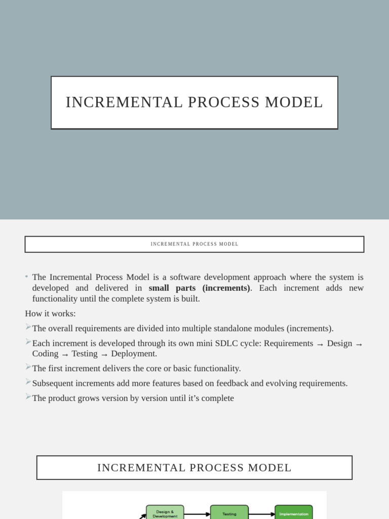 Incremental Process Model Overview | PDF | Software Prototyping ...