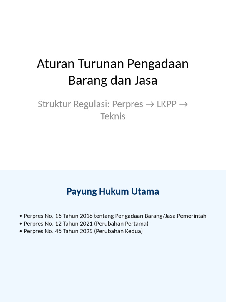 Aturan Pengadaan Barang dan Jasa 2023 | PDF