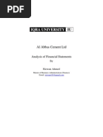 Download Analysis of Financial Statements of Al Abbas Cement Ltd by Rizwan Ahmed SN91036060 doc pdf