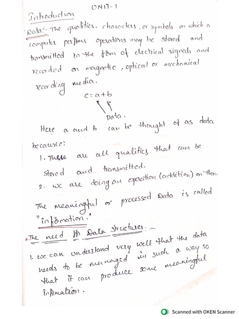 DS Unit-1 | PDF