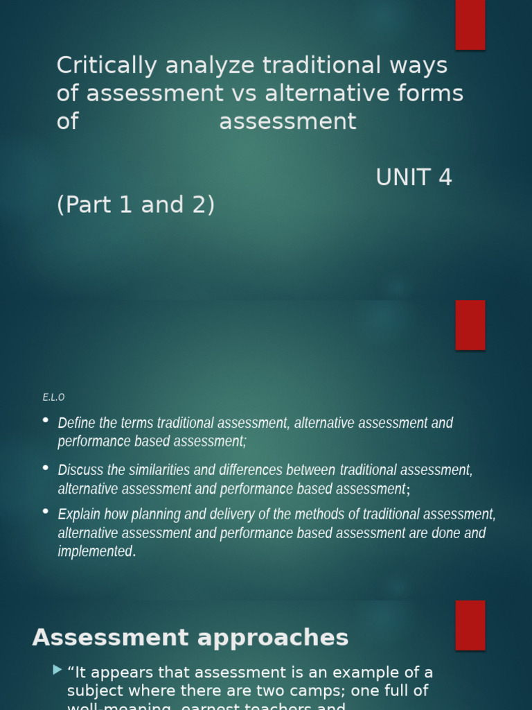 Unit 4 Part All Notes | PDF | Educational Assessment | Learning