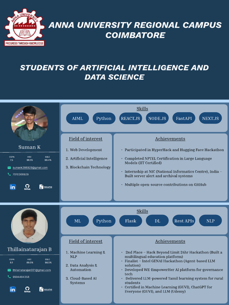 AI & Data Science Student Resumes | PDF | Artificial Intelligence ...