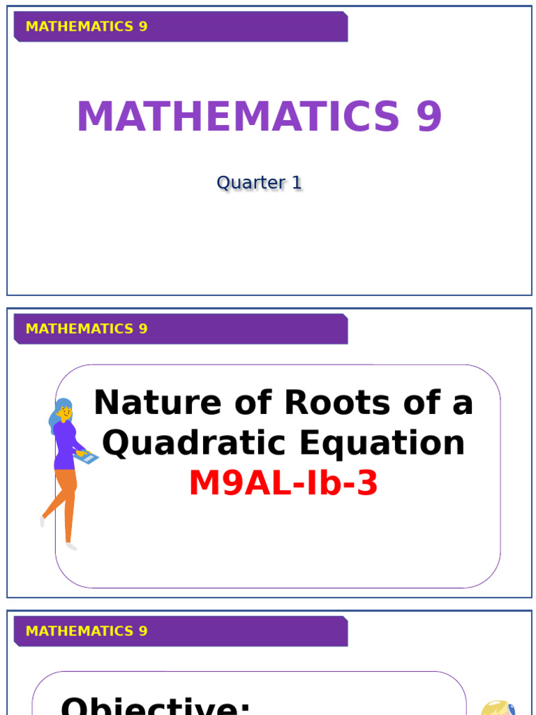 6 Nature and Roots of A Qe | PDF | Numbers | Real Number