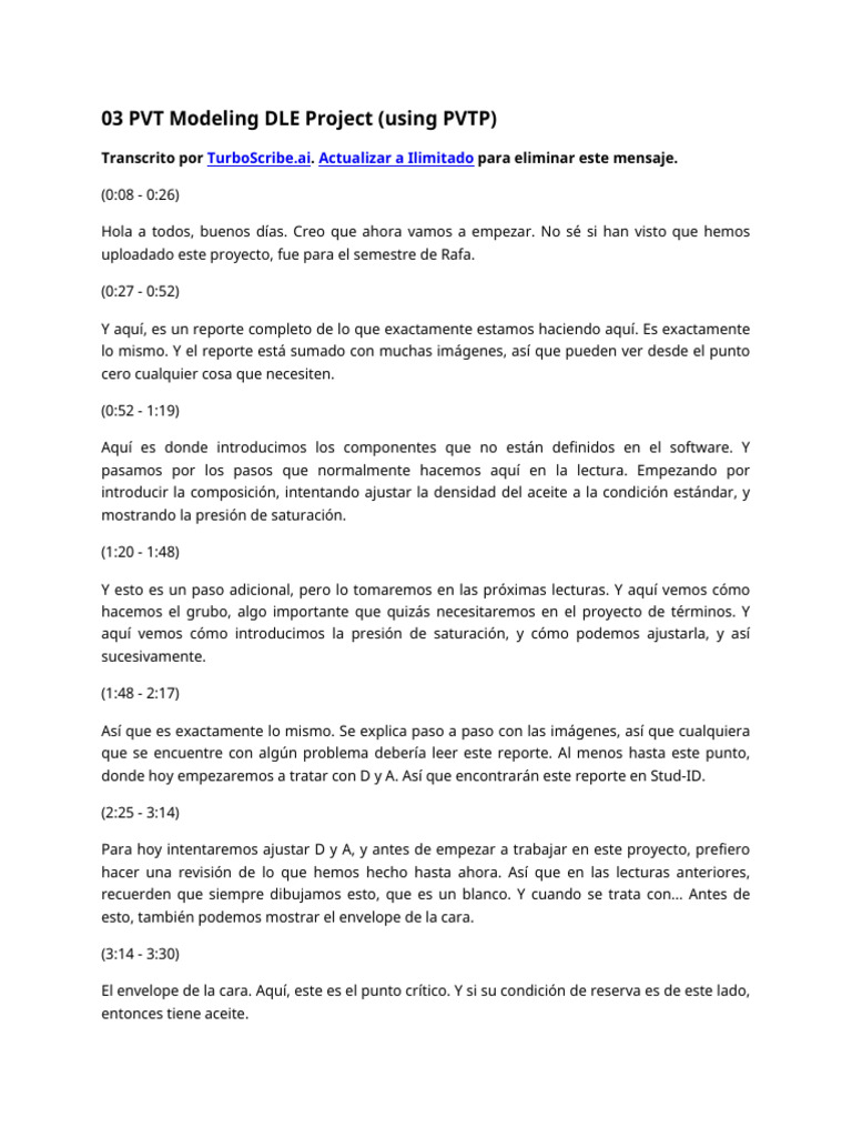 Modelado PVT en Proyecto DLE | PDF | Densidad | Gases