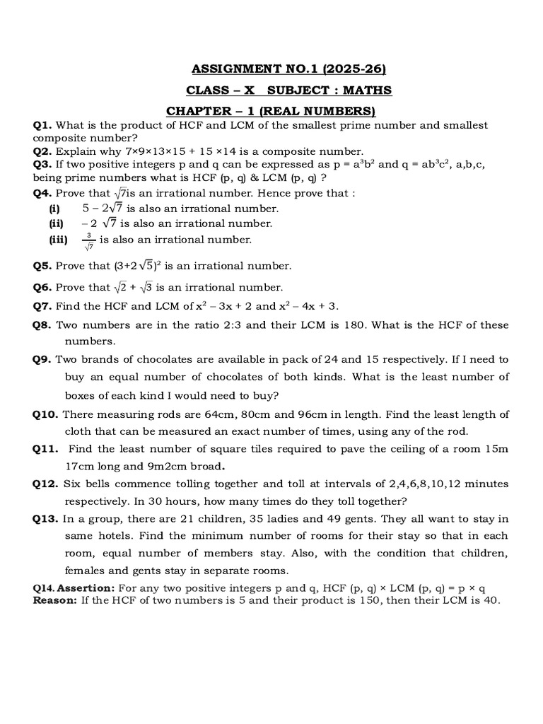 Maths As X CH1 Real Numbers | PDF | Mathematical Concepts | Number Theory
