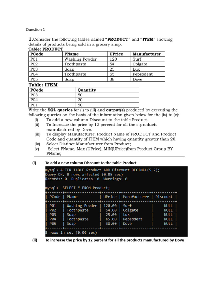 SQL Queries for Data Management Tasks | PDF