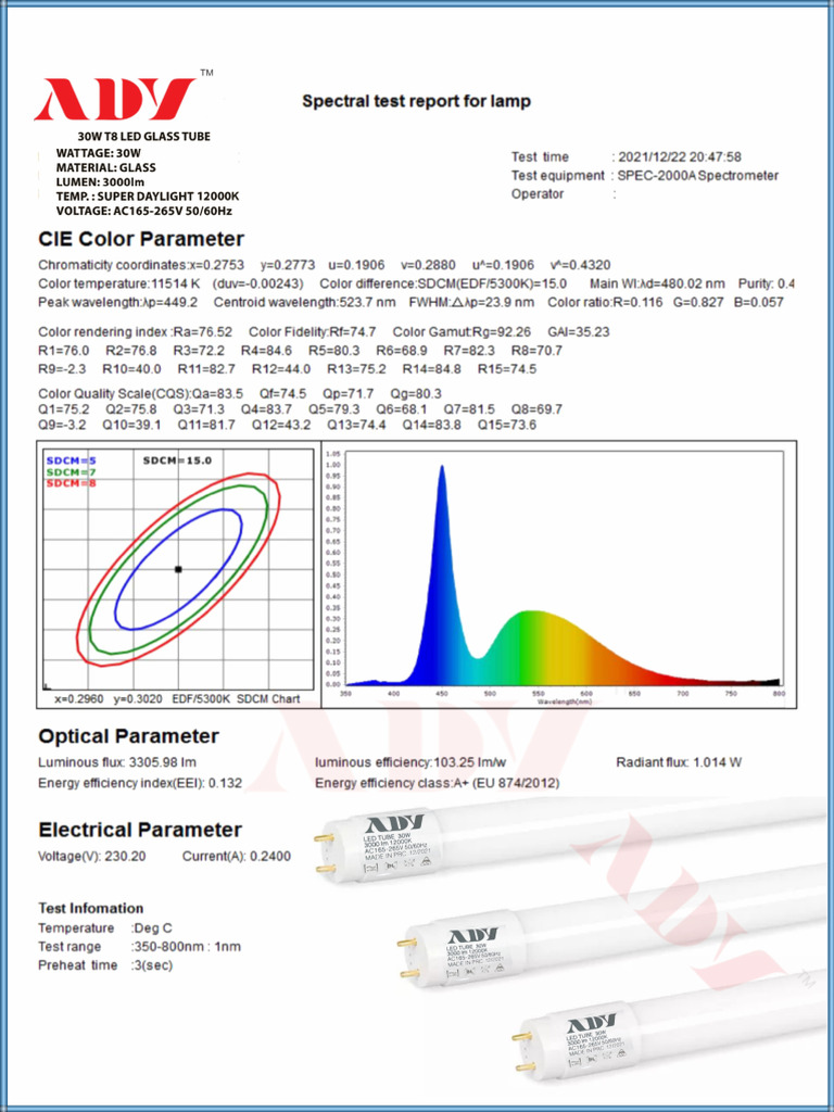 T8 Led Ady 12000K | PDF