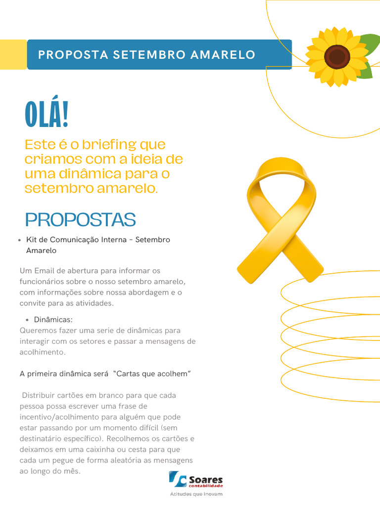 Dinâmicas de Setembro Amarelo no Trabalho | PDF