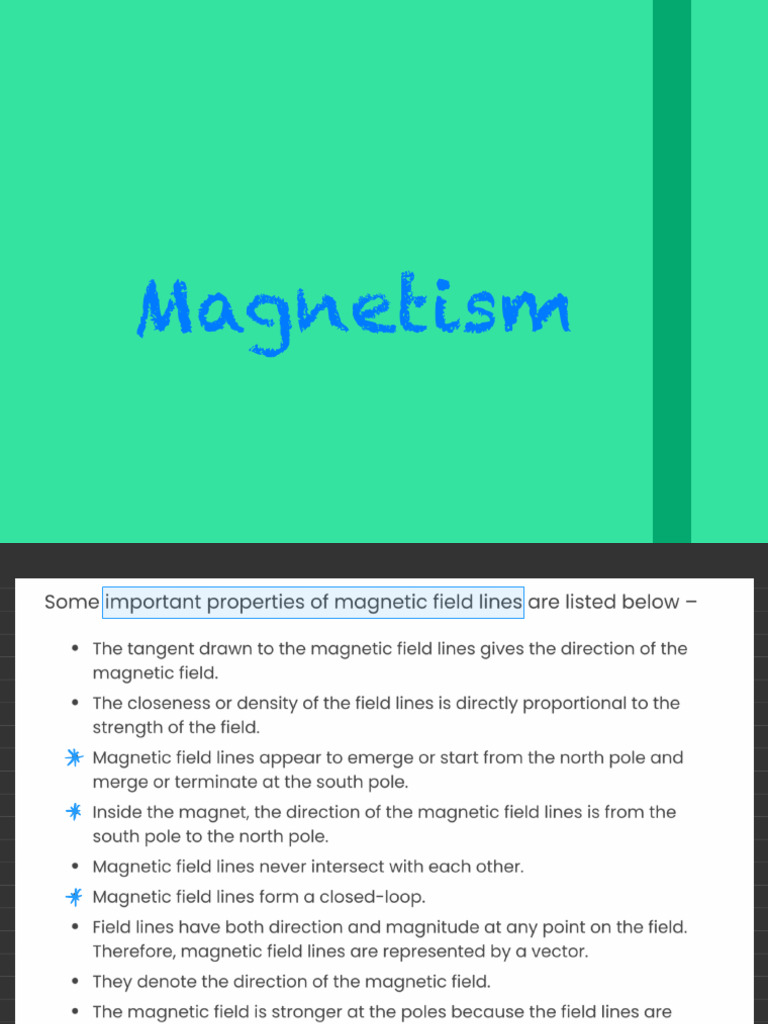 Class 12th - Magnetism 01 | PDF