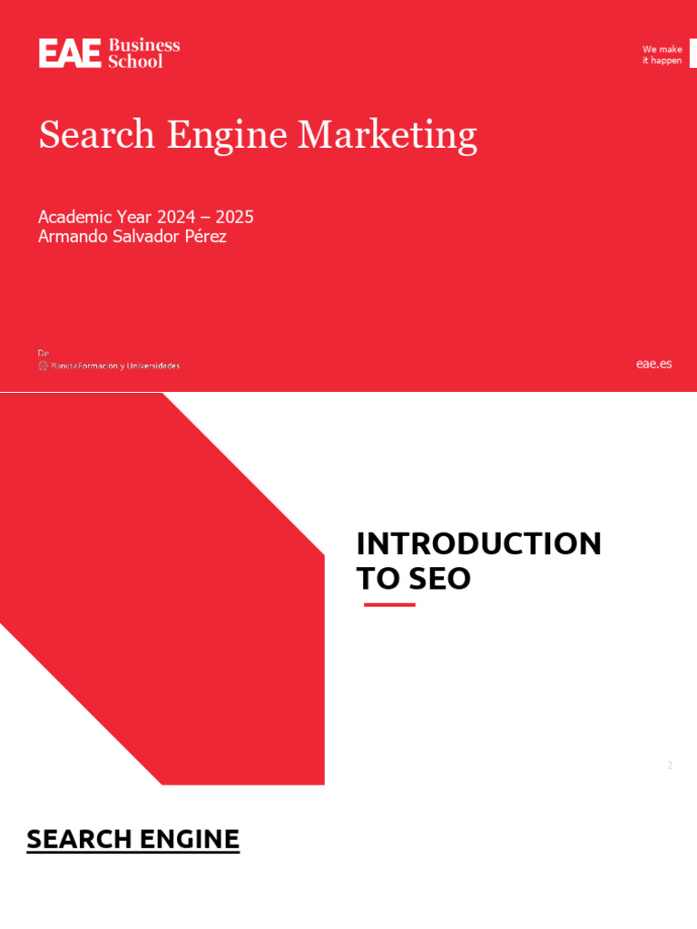 SEO Fundamentals and Google Algorithms | PDF | Search Engine ...