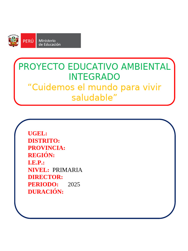 Proyecto Educativo Ambiental 2025 | PDF | Sustentabilidad | Reciclaje