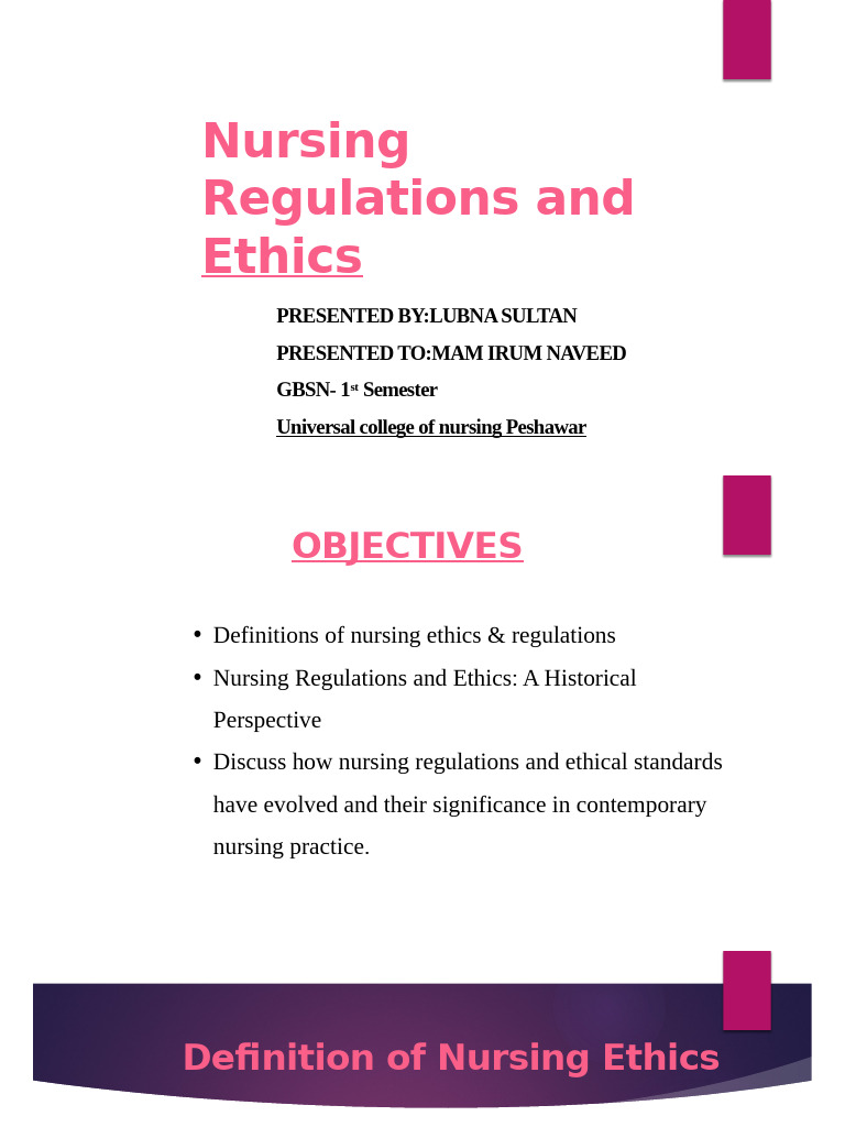 Nursing Regulations and Ethics A Historical Perspective | PDF | Nursing ...