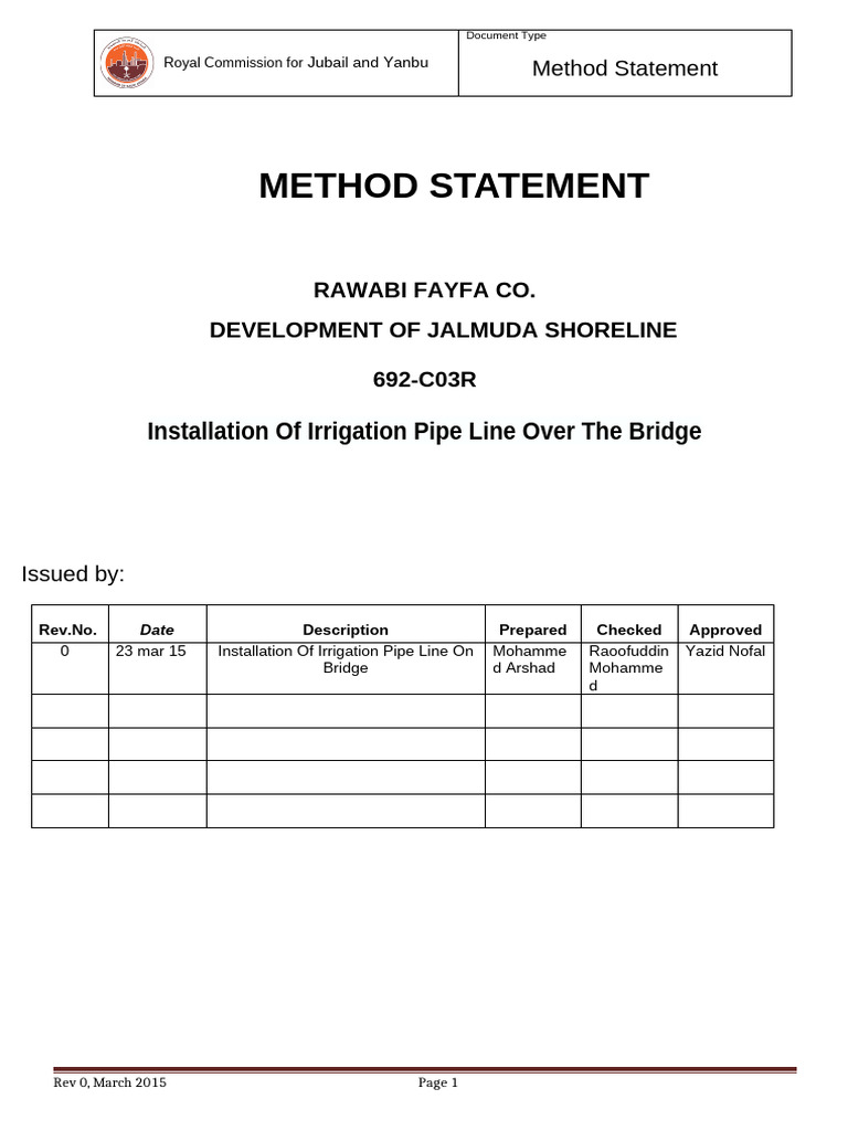 Irrigation Pipeline Installation Method | PDF | Concrete | Pipe (Fluid ...