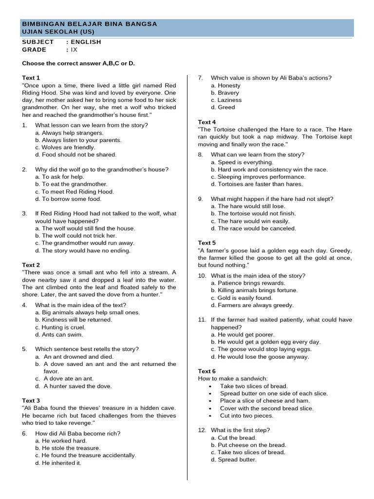 English Exam Practice for Grade IX | PDF | Volcano