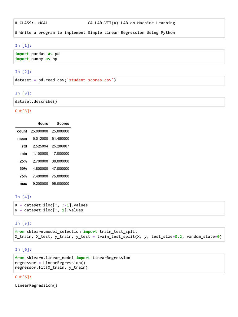 Lab On ML Print-Set-2022 | PDF | Support Vector Machine | Mean Squared ...