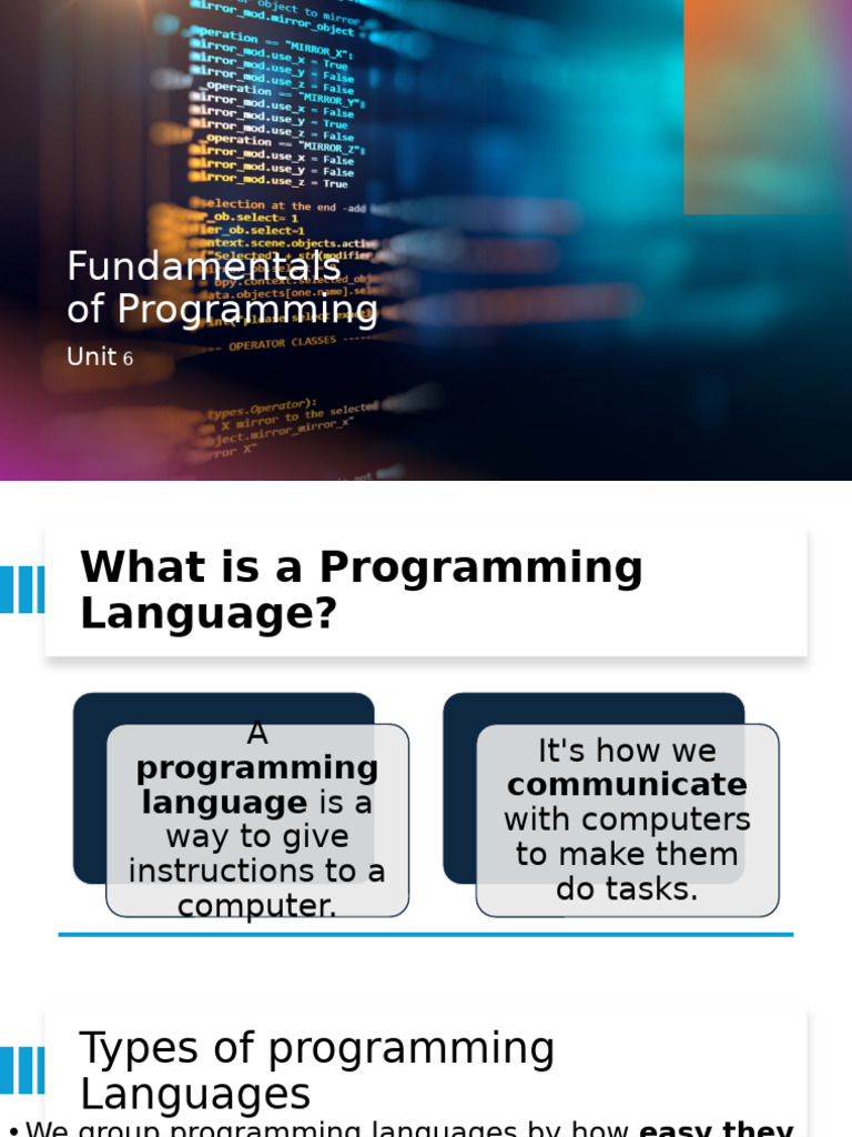 Grade 11 ICT Note Unit 6 | PDF | Assembly Language | Python ...
