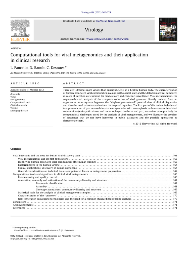 Viral Metagenomics in Clinical Research | PDF | Virus | Bacteriophage