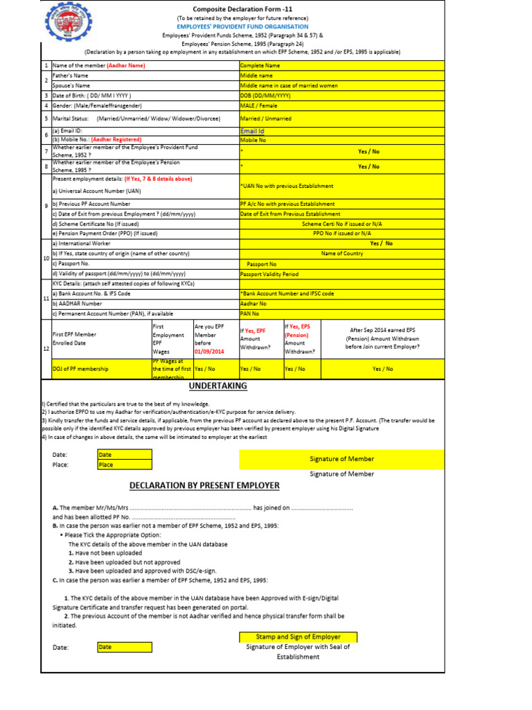 Composite Declaration Form 11 Sample | PDF | Access Control ...