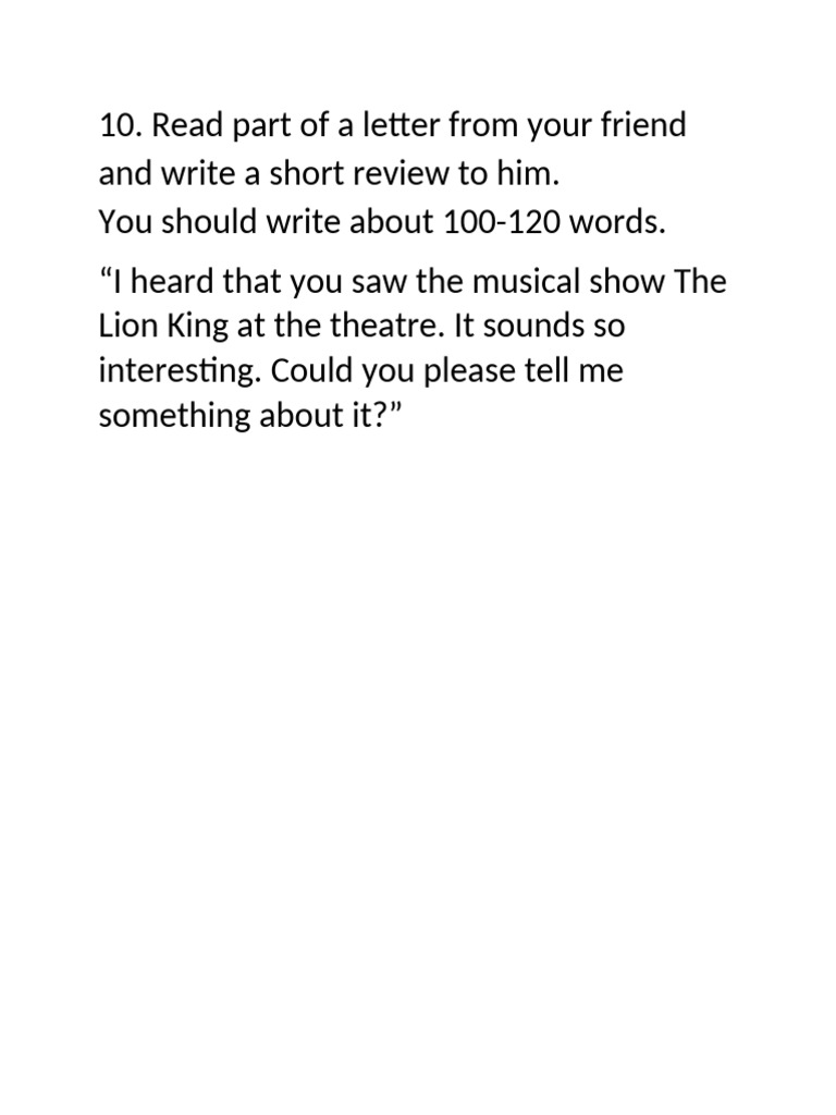 10e - The Musical | PDF