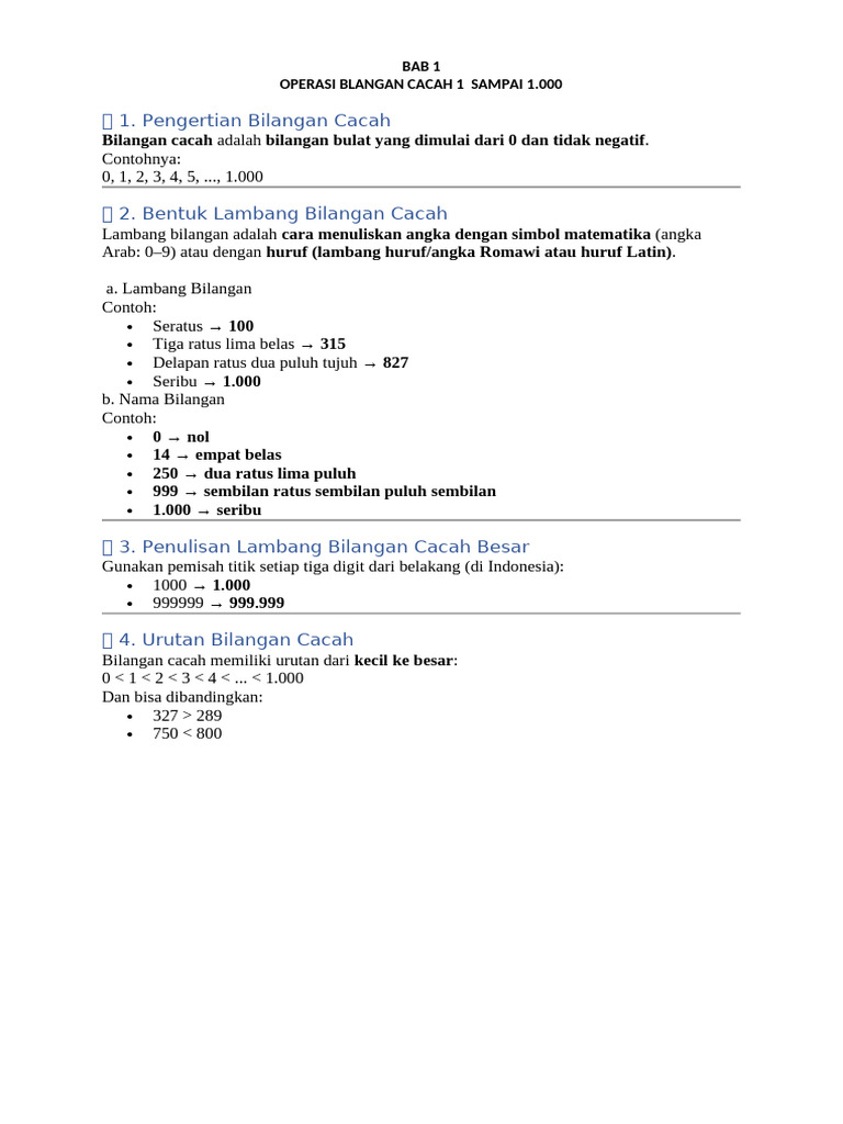 Materi Mtk Semester 1 | PDF