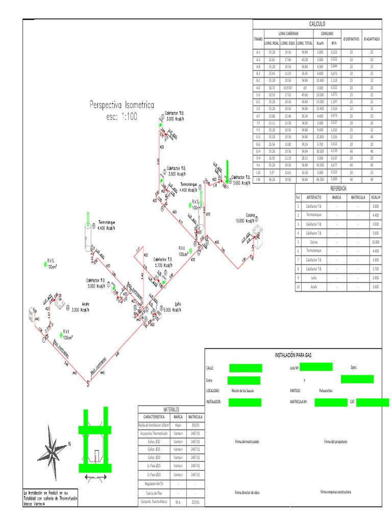 Plano de Gas Isometrico | PDF