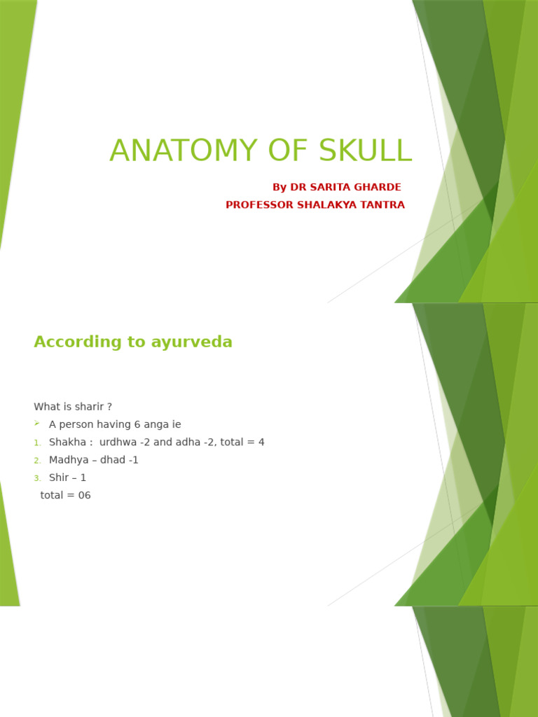 Ayurvedic Anatomy of the Skull | PDF | Human Nose | Skull