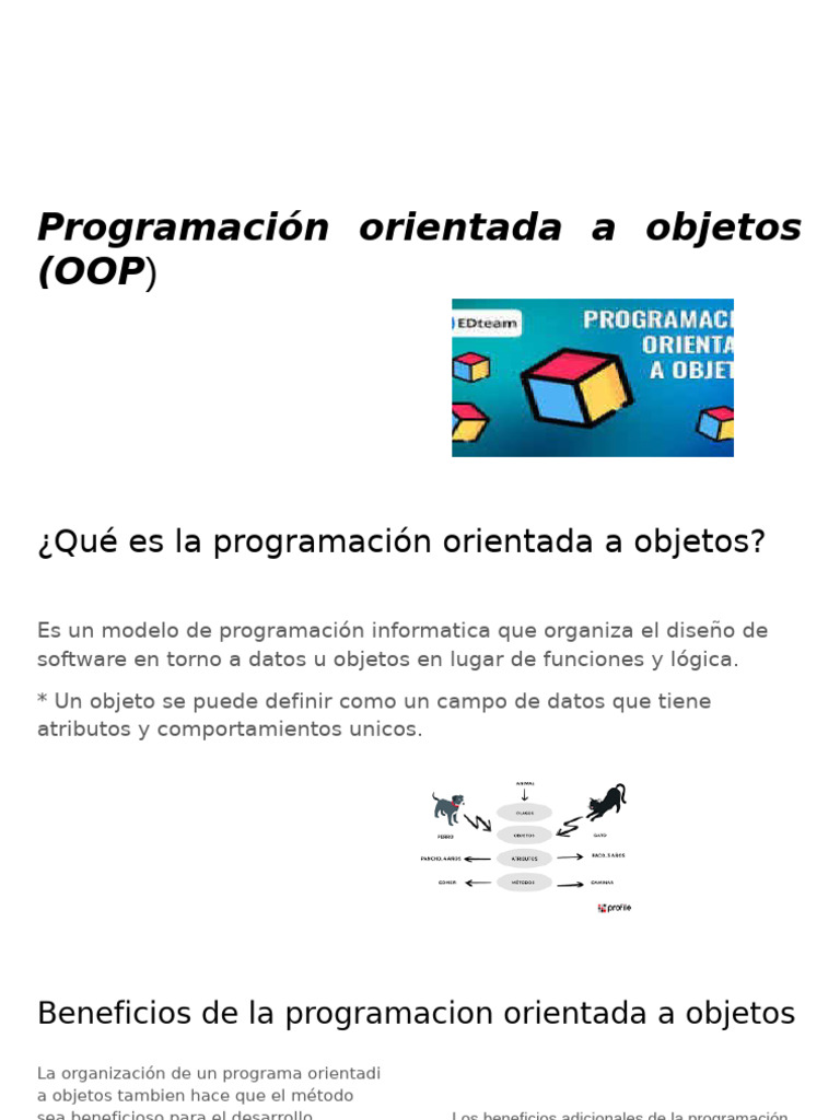 Introducción a la Programación OOP | PDF