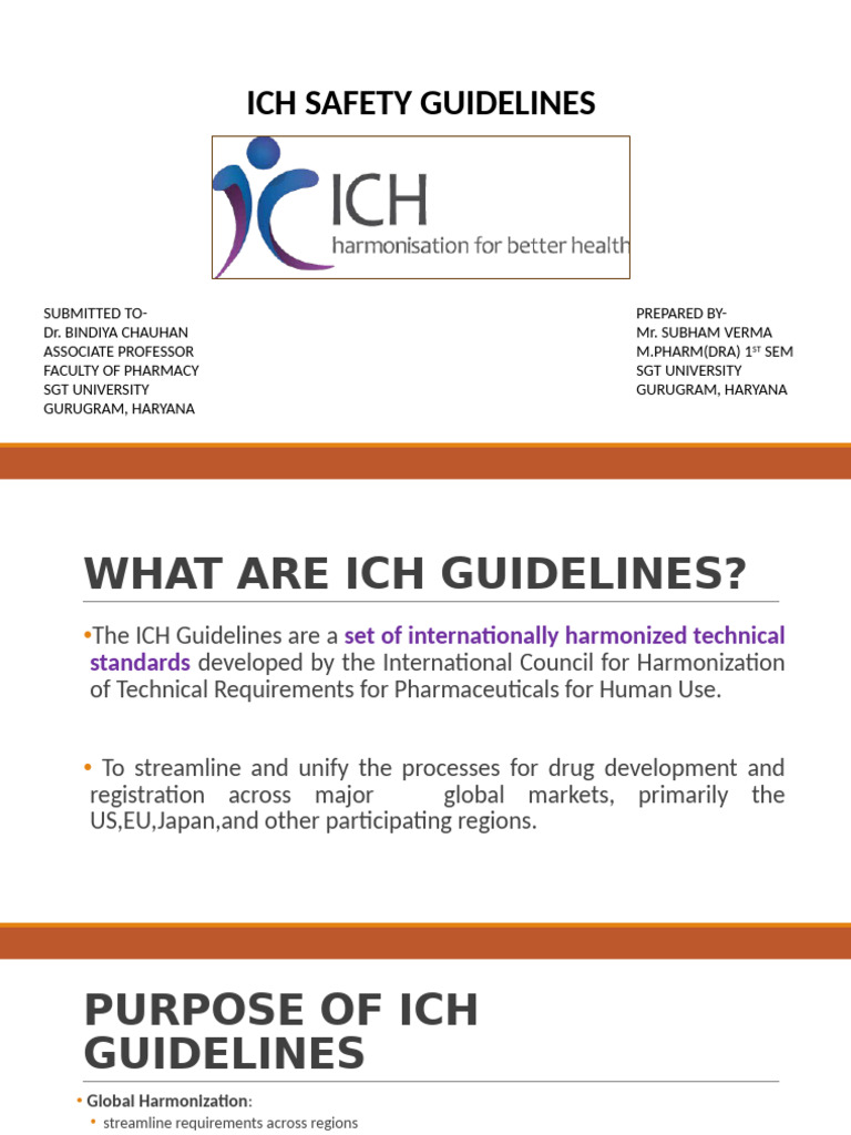 Overview of ICH Safety Guidelines | PDF | Toxicology | Pharmacokinetics