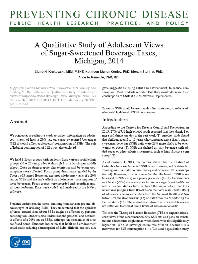 Preventing Chronic Disease | PDF | Nutrition | Diet & Nutrition