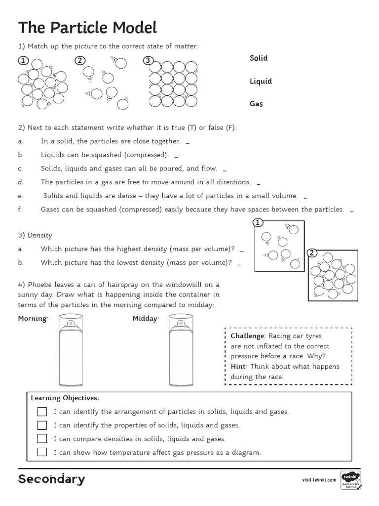 The Particle Model - Lower | PDF | Gases | Liquids