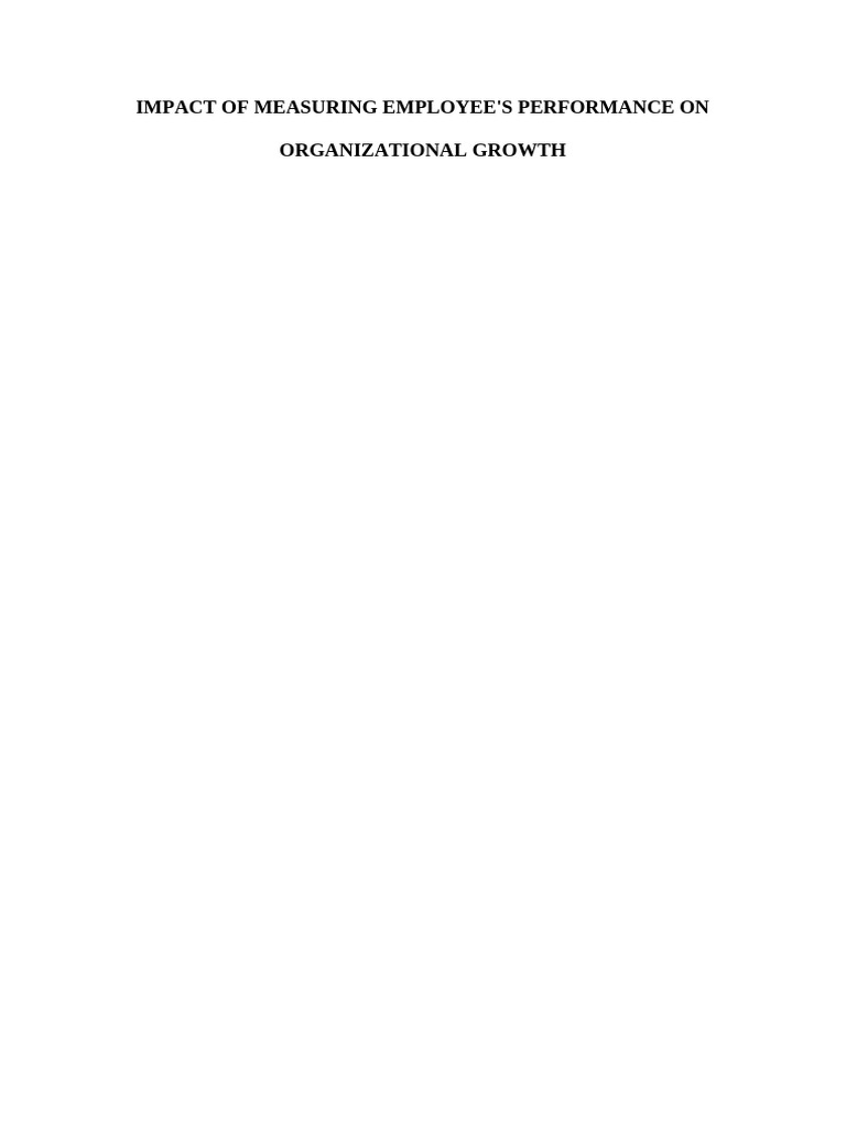 Employee Performance and Organizational Growth | PDF | Performance ...