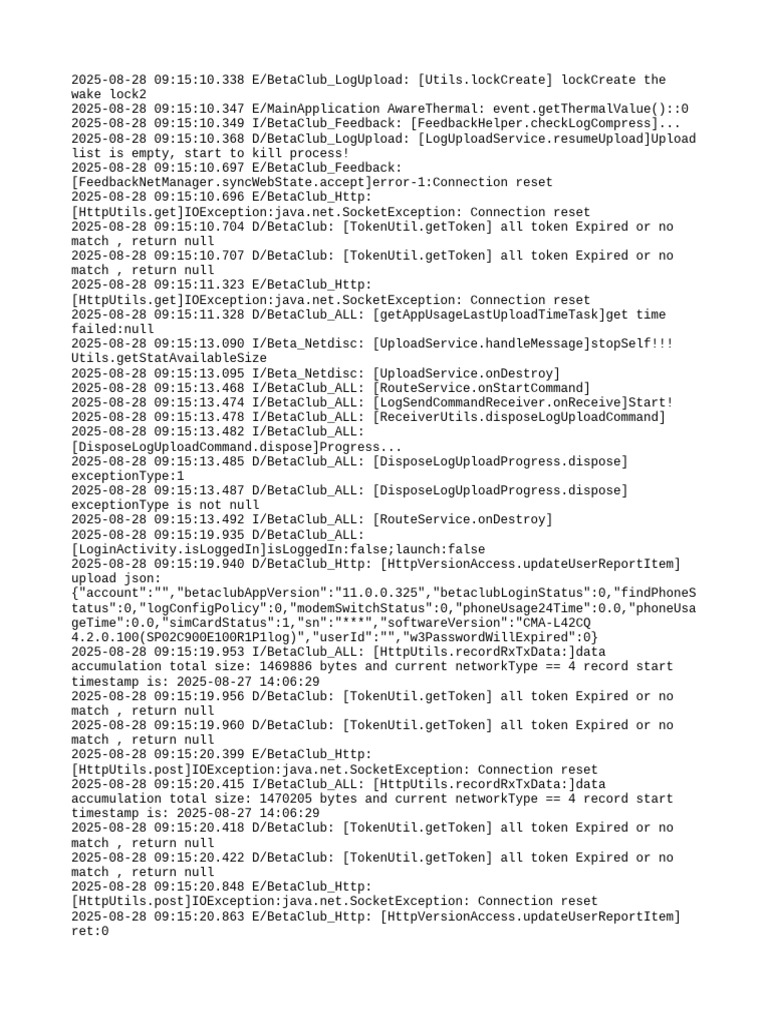 BetaClub Log Upload Errors Analysis | PDF | Computer Programming ...