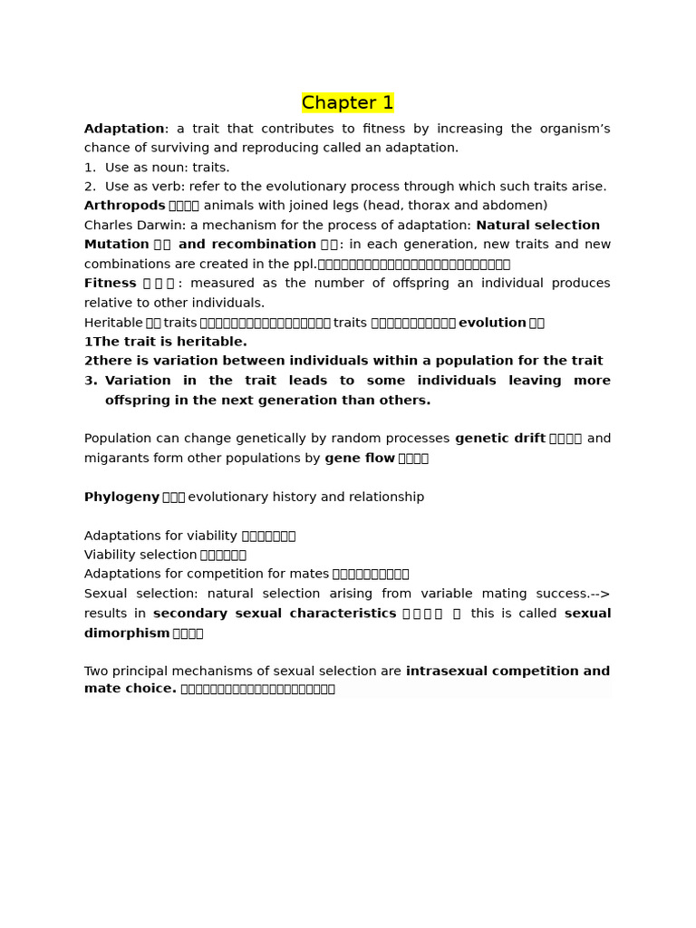 Understanding Adaptation and Evolution | PDF | Natural Selection ...