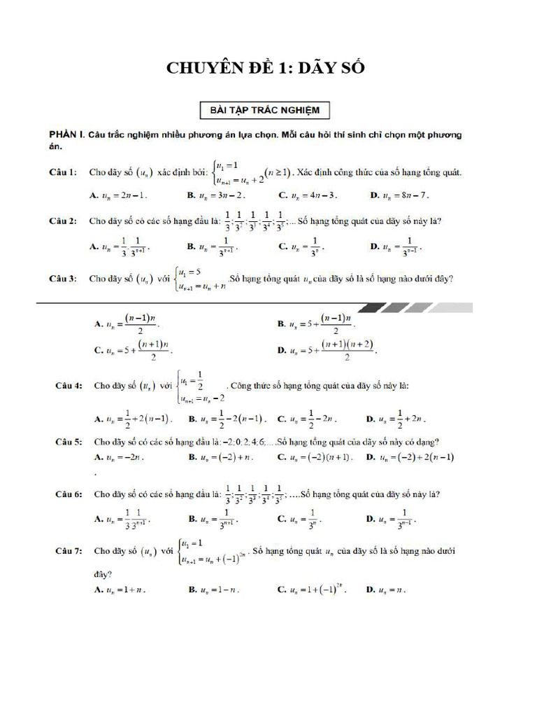Csc - Csn Bài Tập Trắc Nghiệm 3 Form | PDF