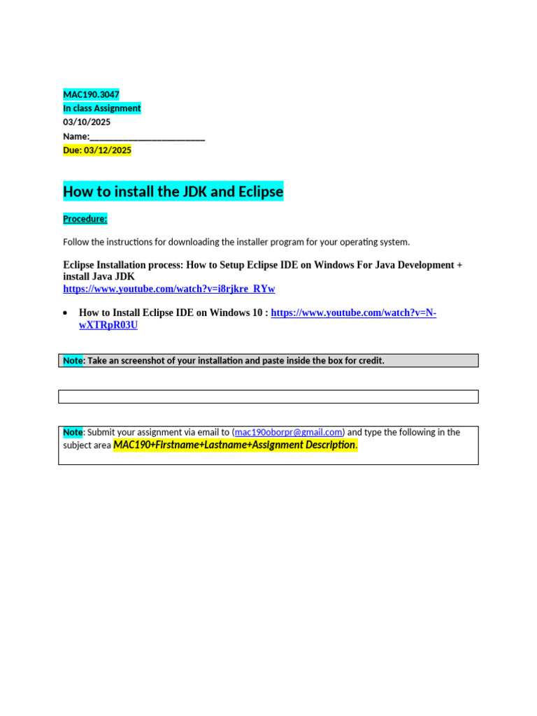 JDK and Eclipse Installation Guide | PDF