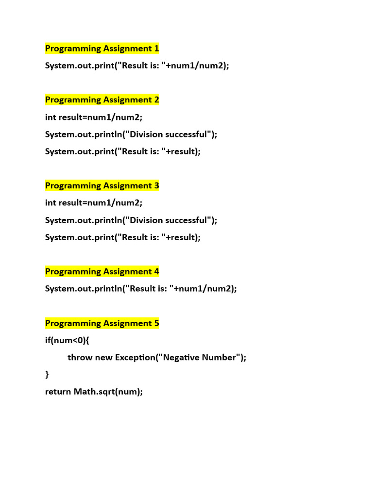 Week6 Java ProgrammingAssignment | PDF
