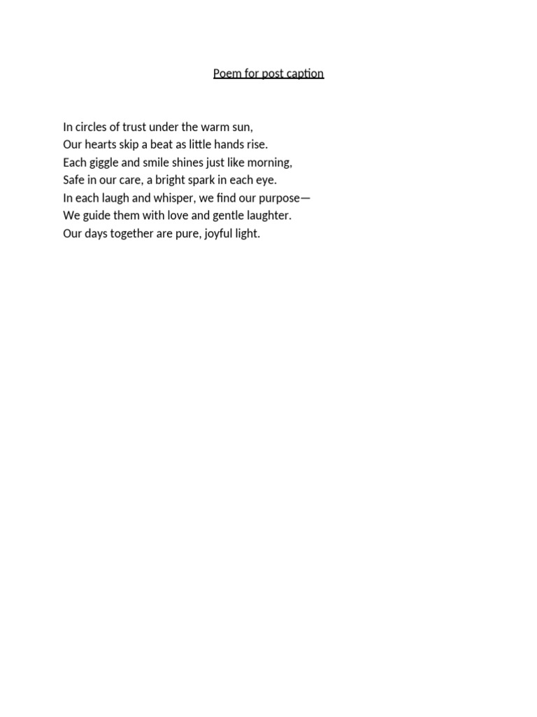 Poem for Captivating Posts | PDF