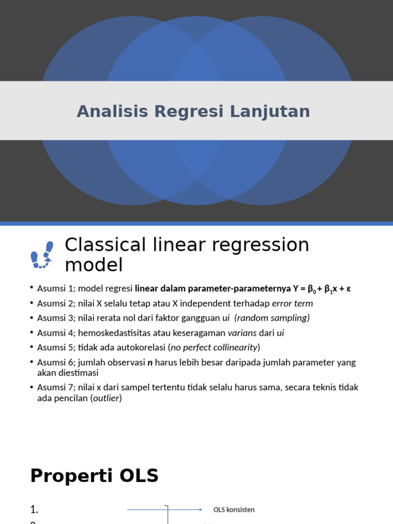 Analisis Regresi Lanjutan dan OLS | PDF | Ordinary Least Squares ...