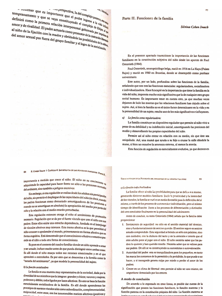 Cohen Imach S. (2022) - Funciones de La Familia. Cap 6. | PDF