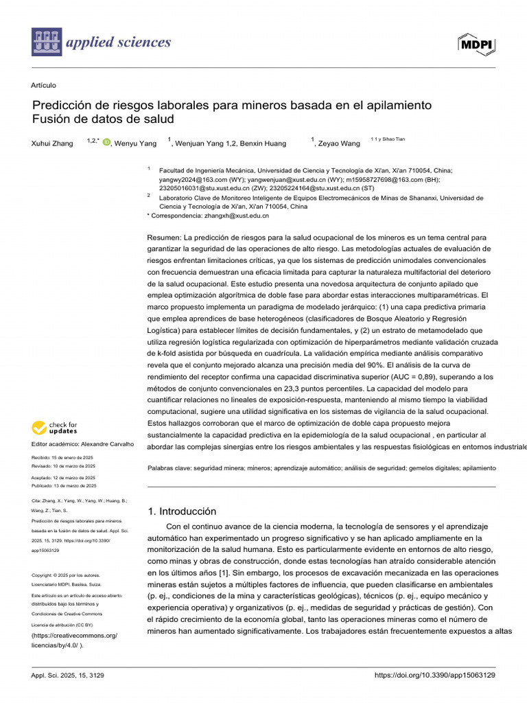 Occupational Risks Prediction For Miners | PDF | Aprendizaje ...