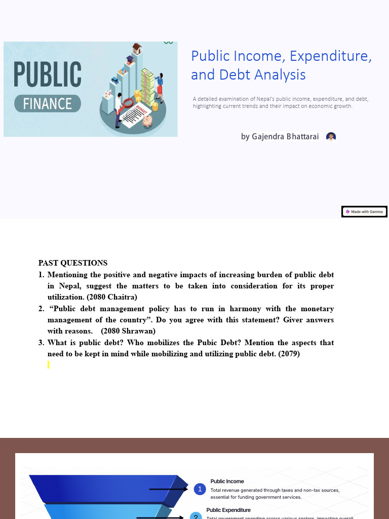 Nepal Public Income and Debt Analysis | PDF | Government Debt | Taxes