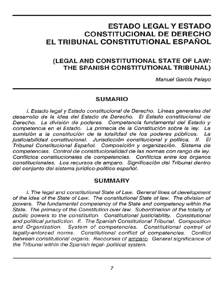 ARTIGO - Estado Legal y Estado Constitucional de Derecho El Tribunal ...