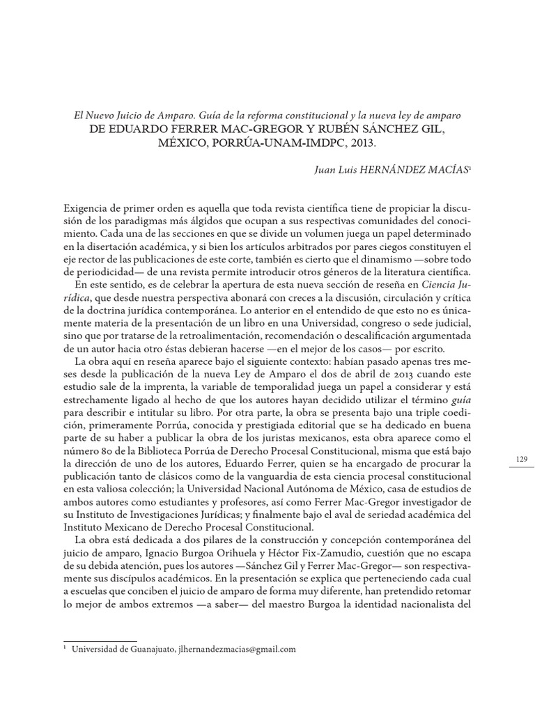 Guía sobre el Nuevo Juicio de Amparo | PDF | Caso de ley | México