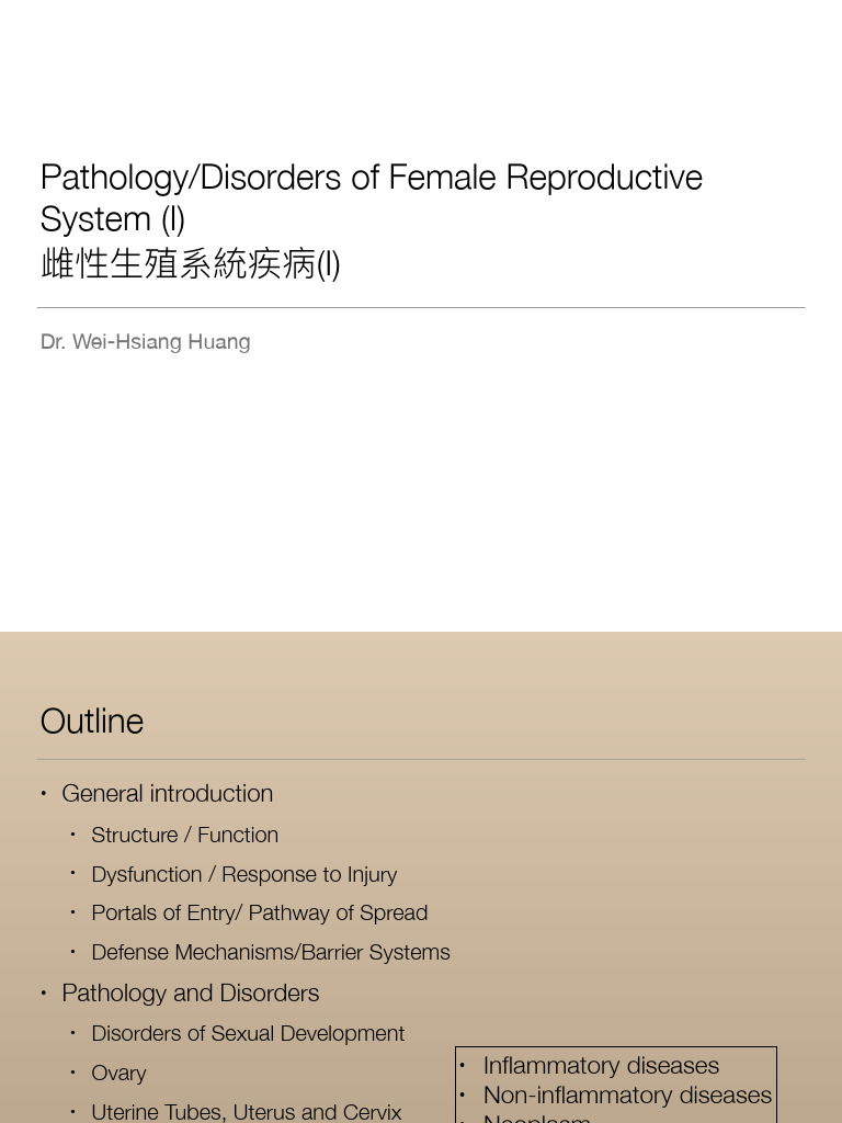 Female Reproductive System Pathology | PDF | Ovary | Immune System