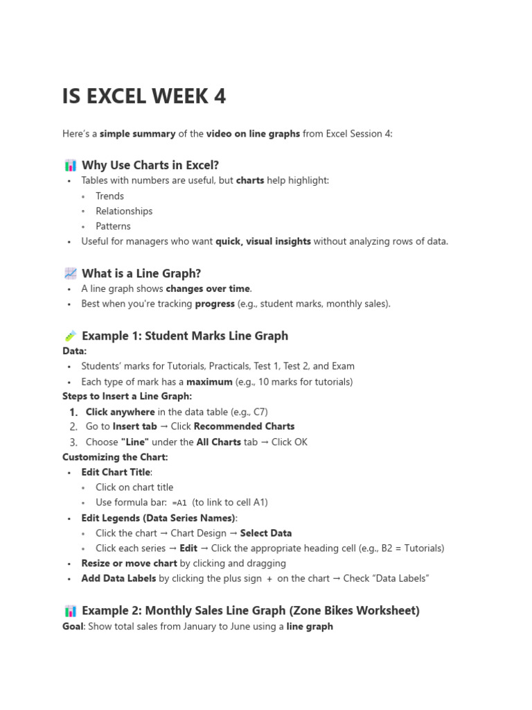 IS EXCEL WEEK 4 | PDF