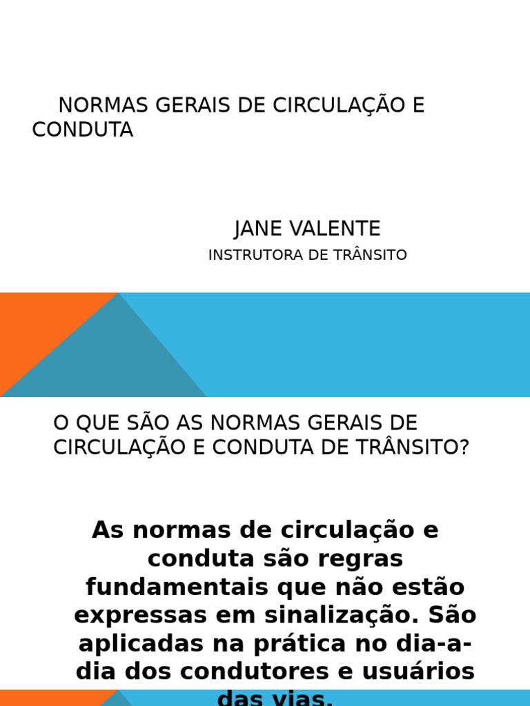 Normas de Circulação e Conduta no Trânsito | PDF | Tráfego | Transporte