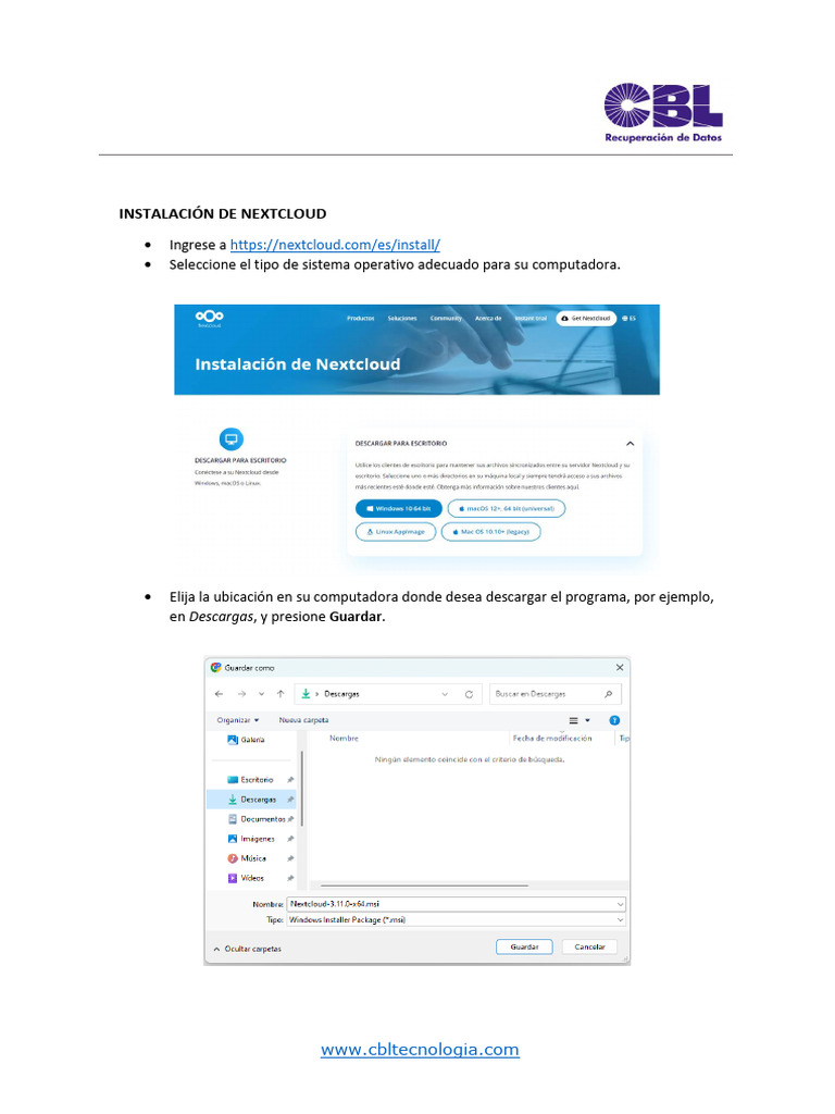 Guía de Instalación y Sincronización de Nextcloud | PDF | Computación ...